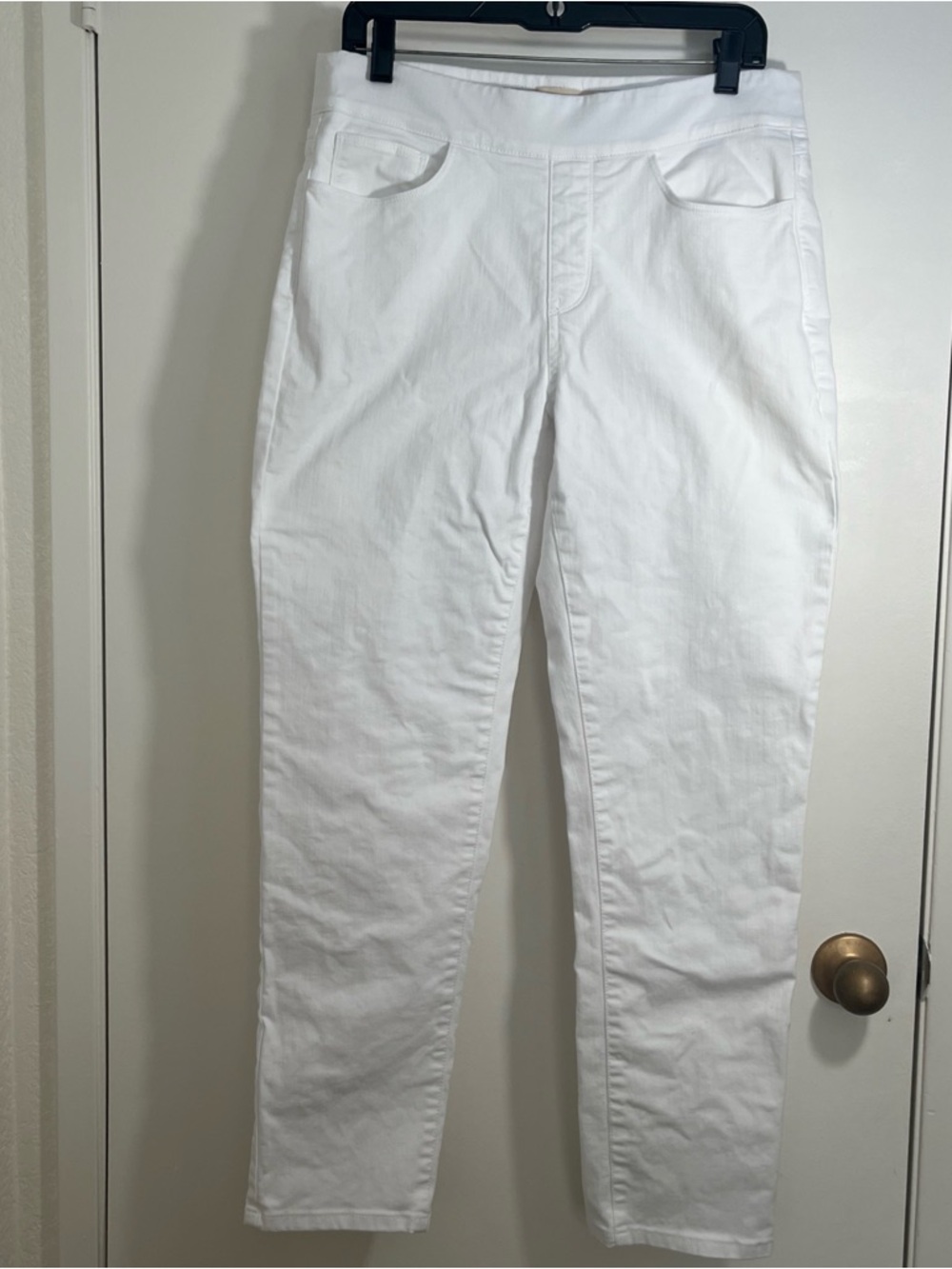 Soft Surroundings White Stretch Ultimate Denim  Jeans Pull on Medium Spring